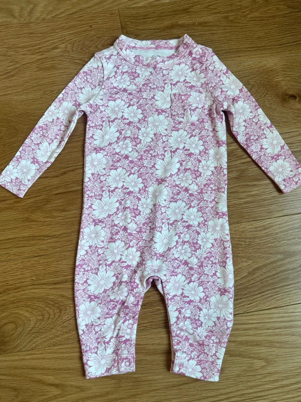 Vineyard Vines Pink and White Floral One-Piece Bodysuit